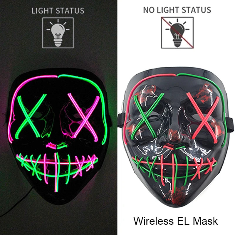 Neon LED Purge Halloween Mask