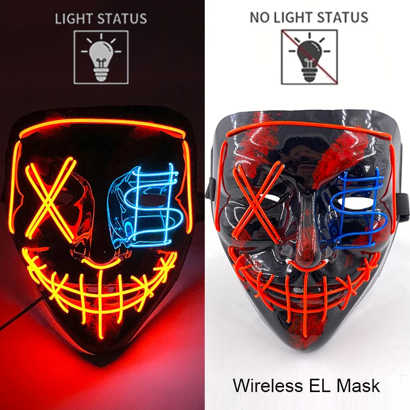 Neon LED Purge Halloween Mask