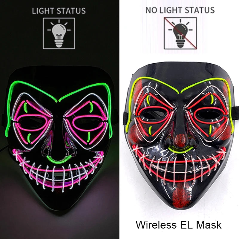 Neon LED Purge Halloween Mask