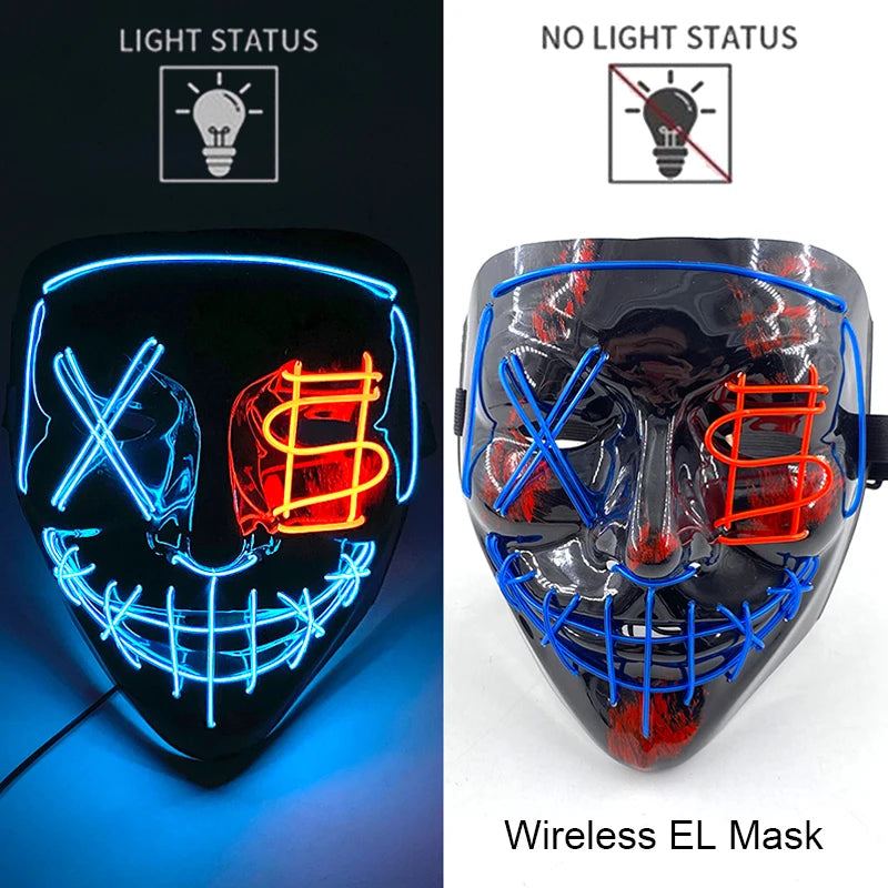 Neon LED Purge Halloween Mask