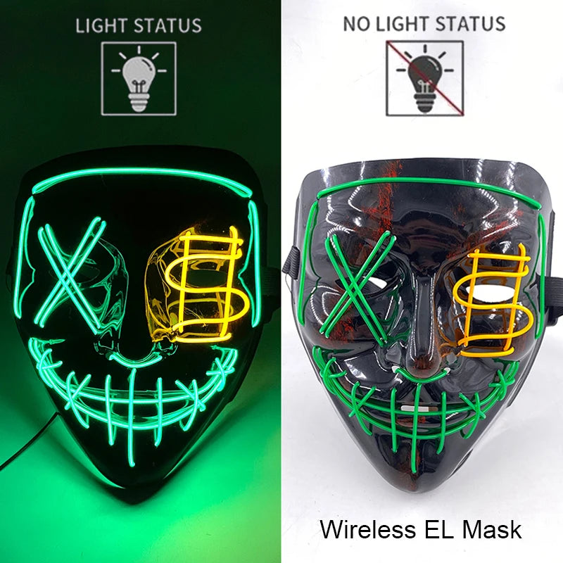 Neon LED Purge Halloween Mask