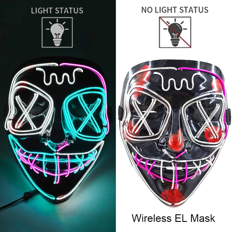 Neon LED Purge Halloween Mask