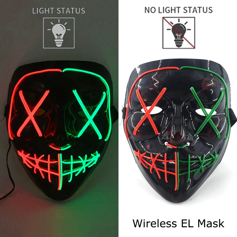 Neon LED Purge Halloween Mask
