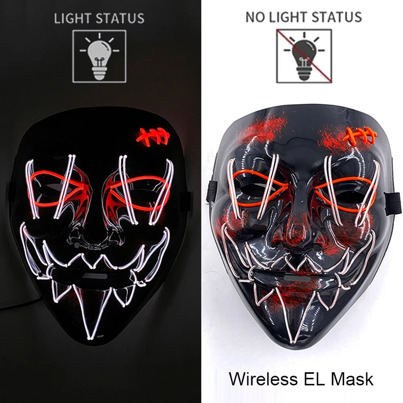 Neon LED Purge Halloween Mask