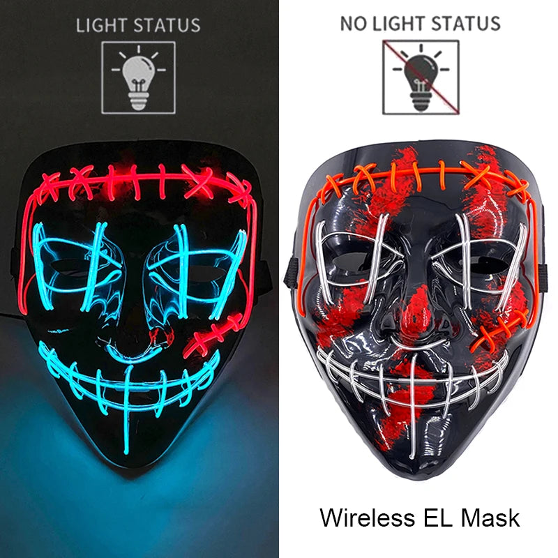 Neon LED Purge Halloween Mask