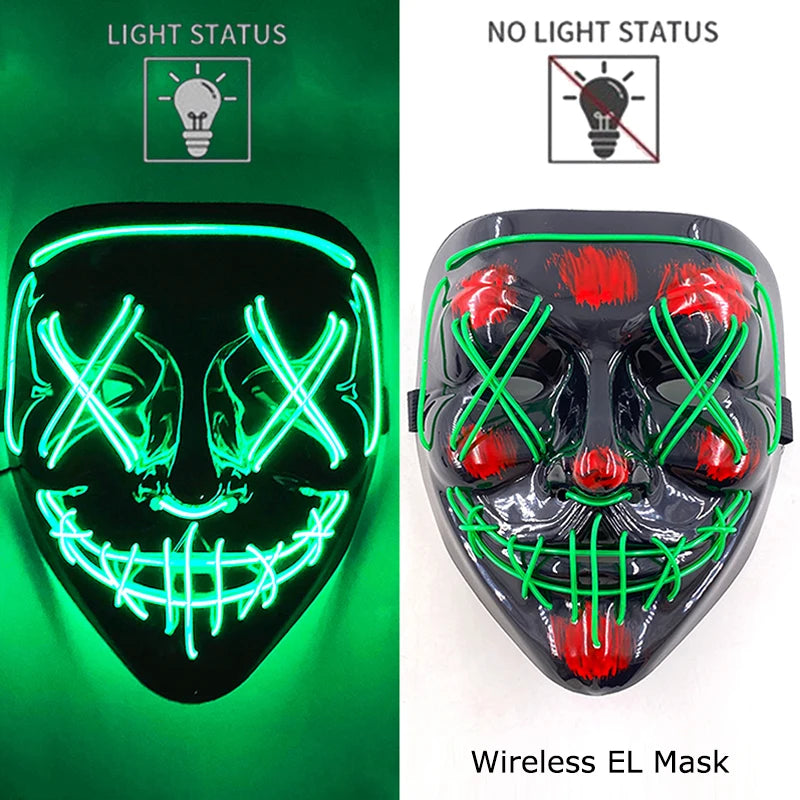 Neon LED Purge Halloween Mask