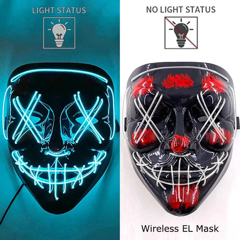 Neon LED Purge Halloween Mask