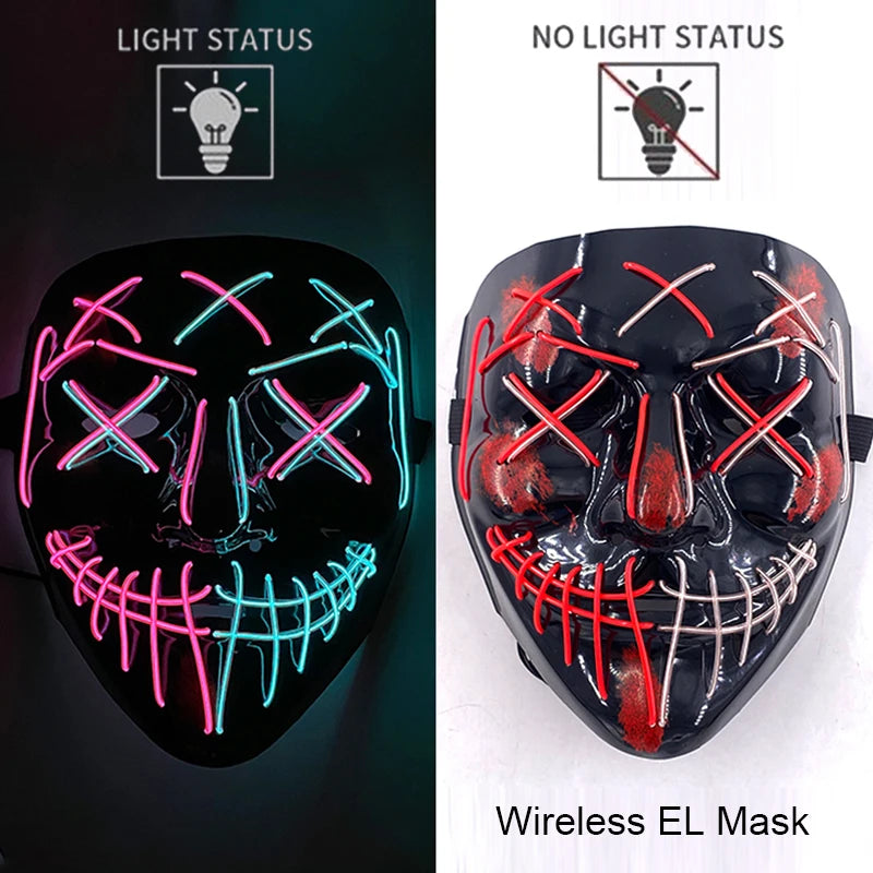 Neon LED Purge Halloween Mask