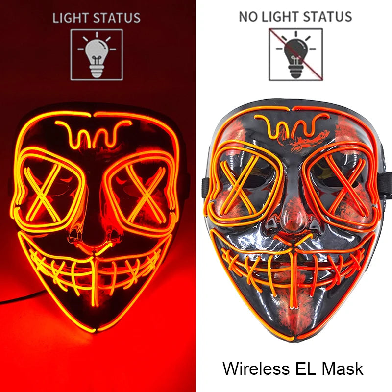 Neon LED Purge Halloween Mask
