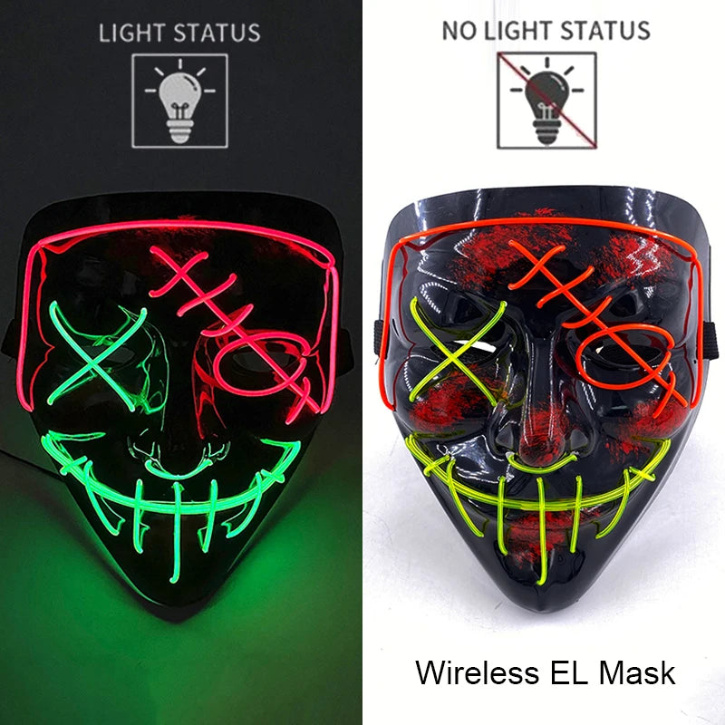 Neon LED Purge Halloween Mask