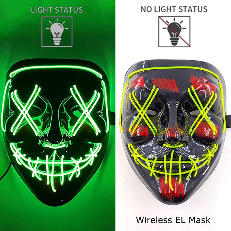 Neon LED Purge Halloween Mask