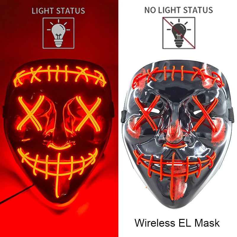 Neon LED Purge Halloween Mask