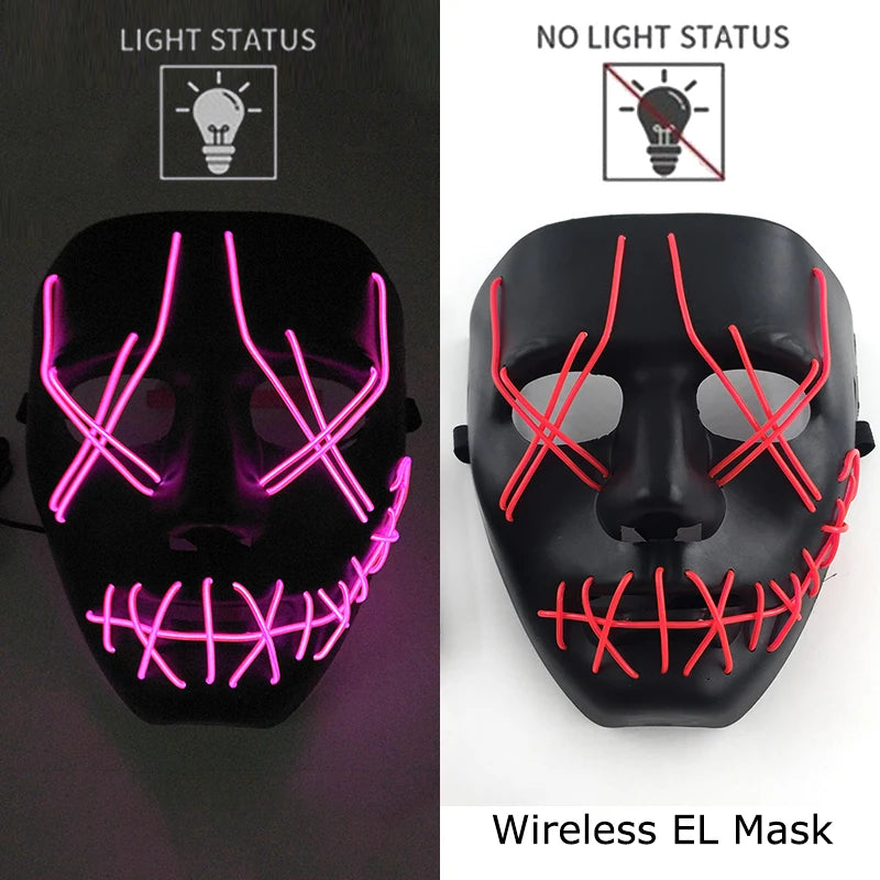 Neon LED Purge Halloween Mask