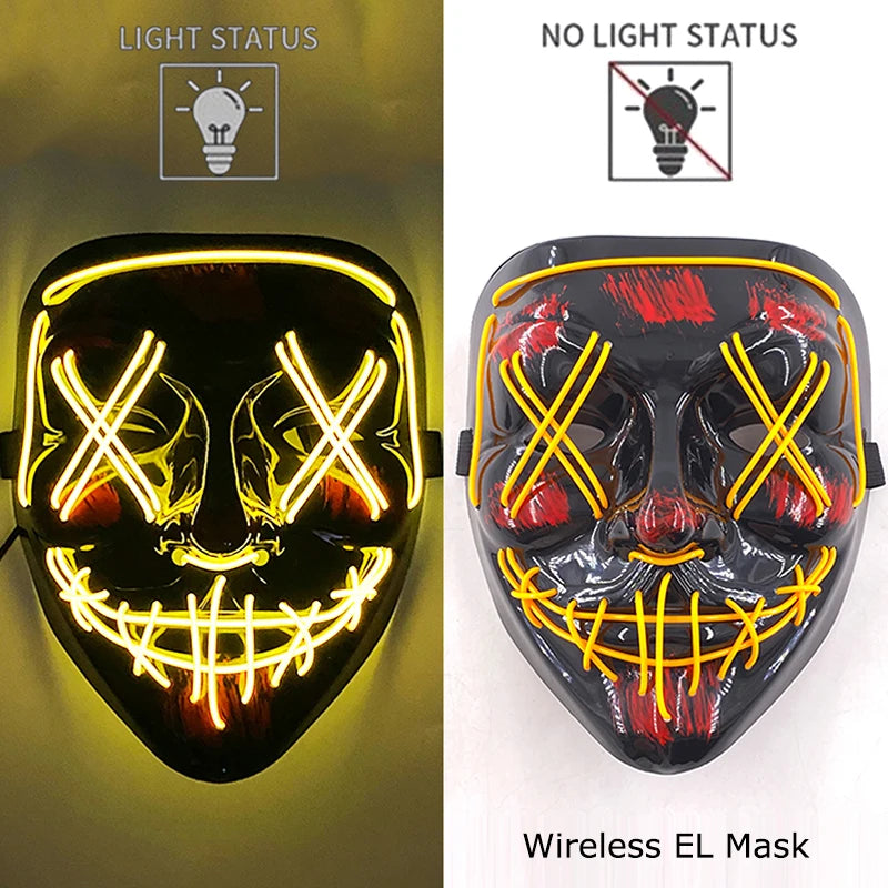 Neon LED Purge Halloween Mask