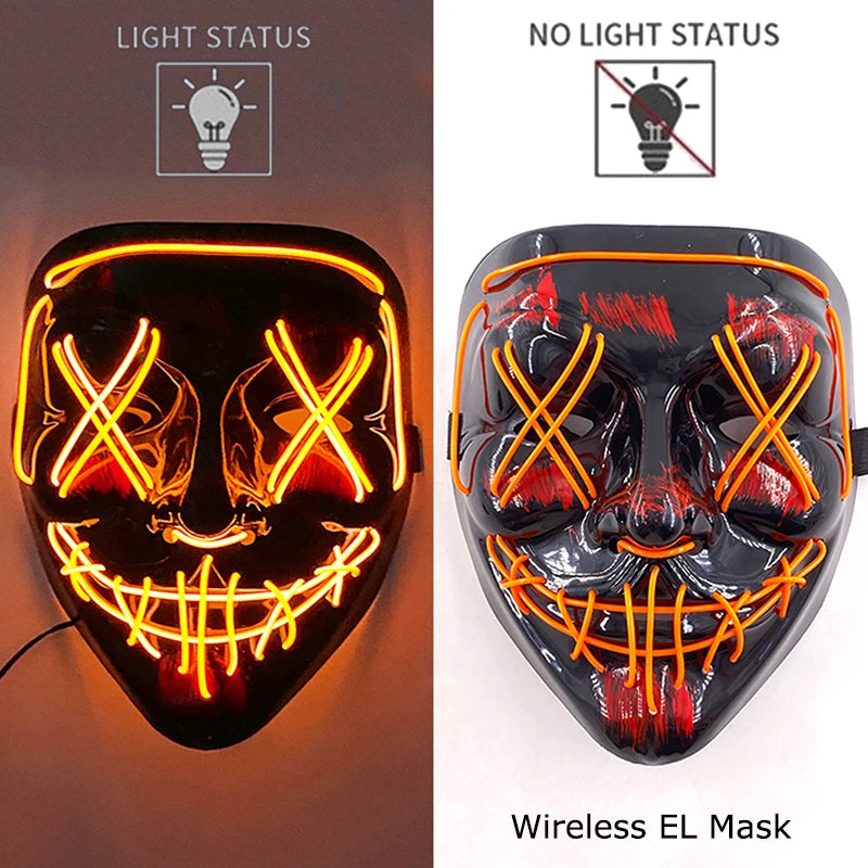 Neon LED Purge Halloween Mask