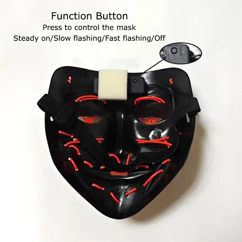 Neon LED Purge Halloween Mask