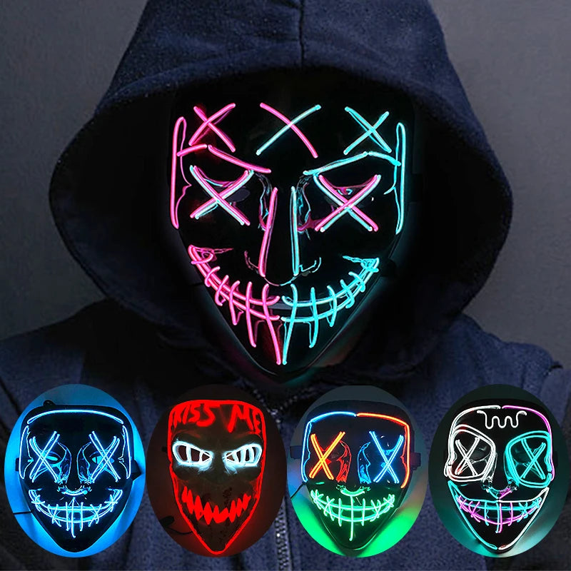 Neon LED Purge Halloween Mask