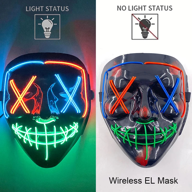 Neon LED Purge Halloween Mask