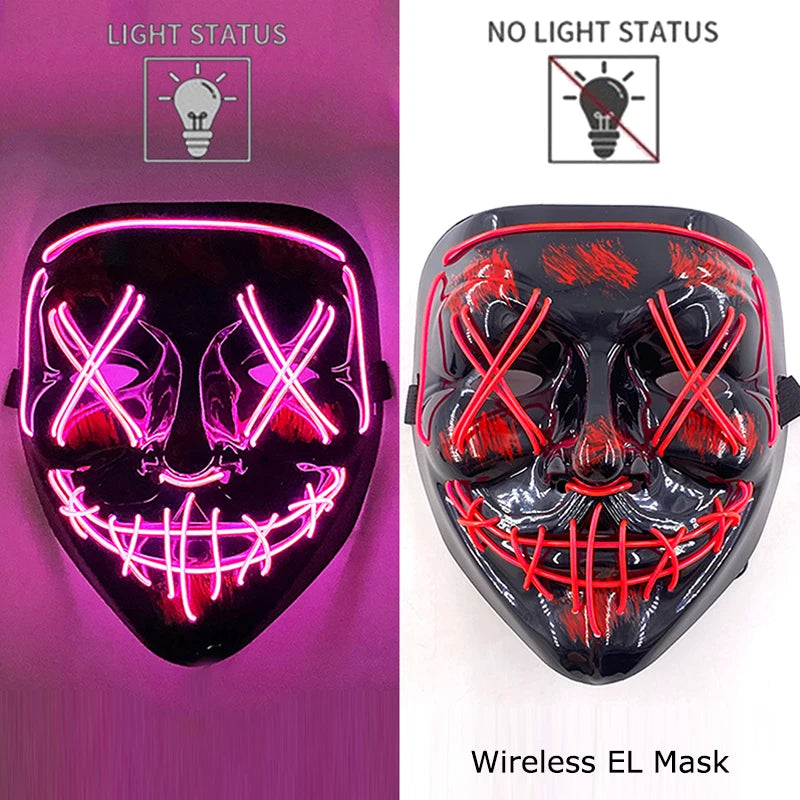 Neon LED Purge Halloween Mask