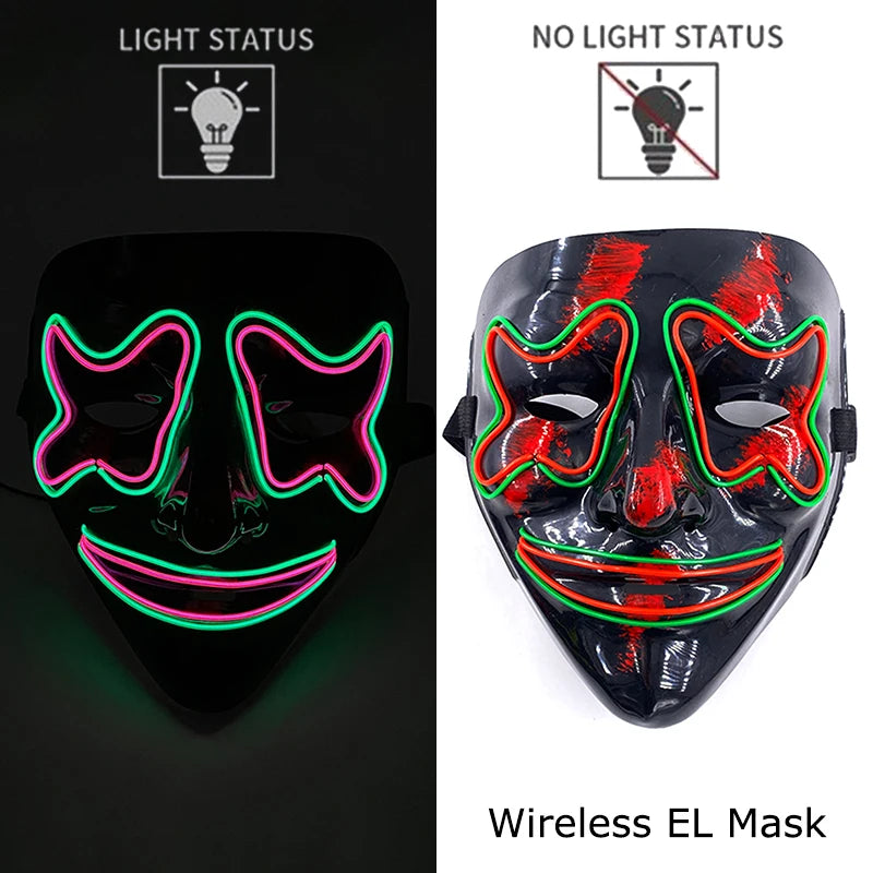 Neon LED Purge Halloween Mask