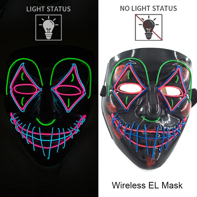 Neon LED Purge Halloween Mask