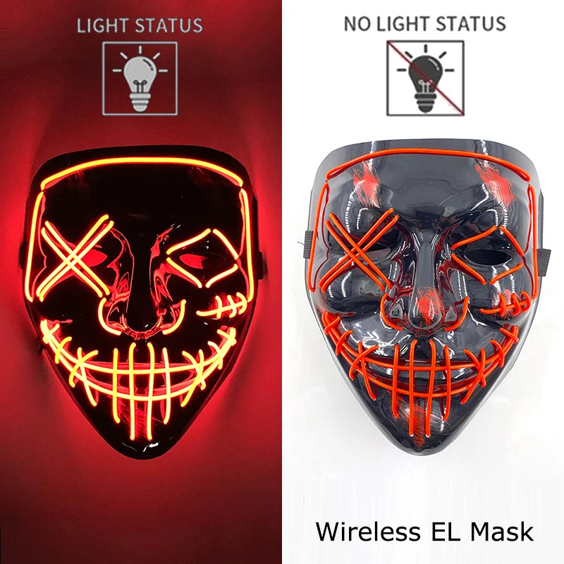 Neon LED Purge Halloween Mask
