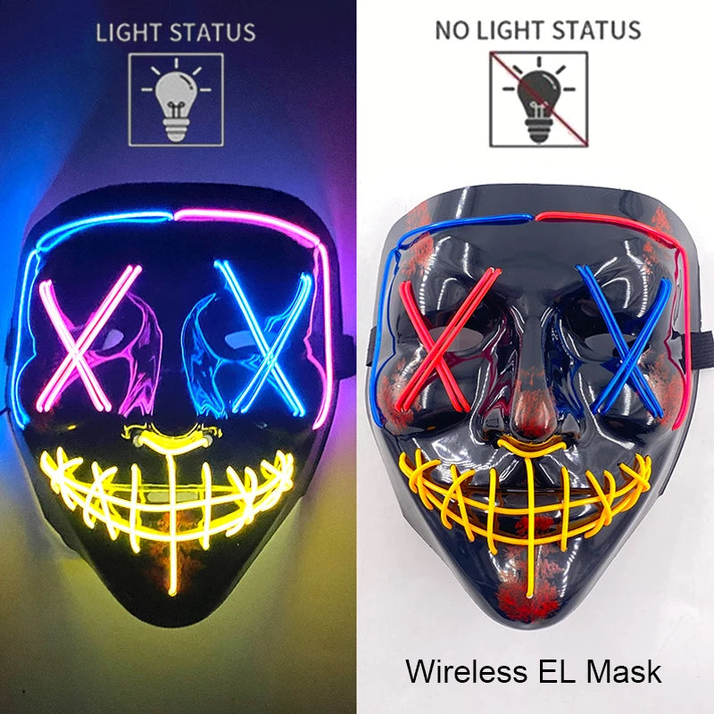 Neon LED Purge Halloween Mask