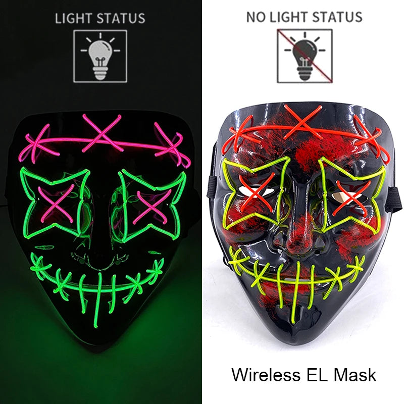 Neon LED Purge Halloween Mask