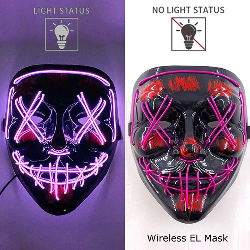 Neon LED Purge Halloween Mask