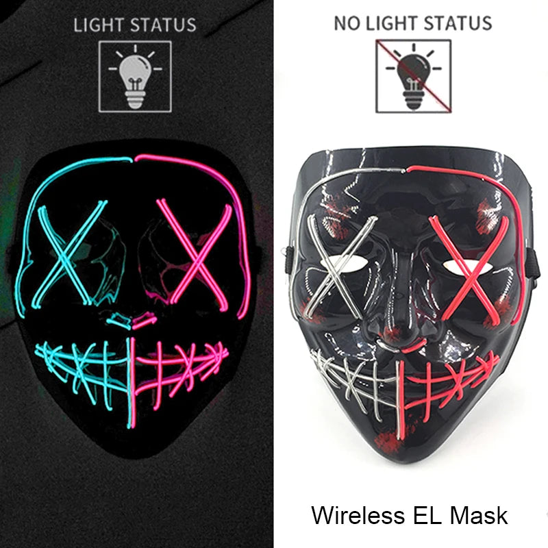 Neon LED Purge Halloween Mask
