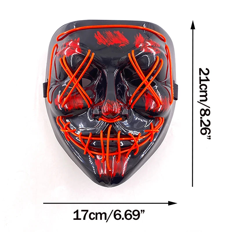 Neon LED Purge Halloween Mask
