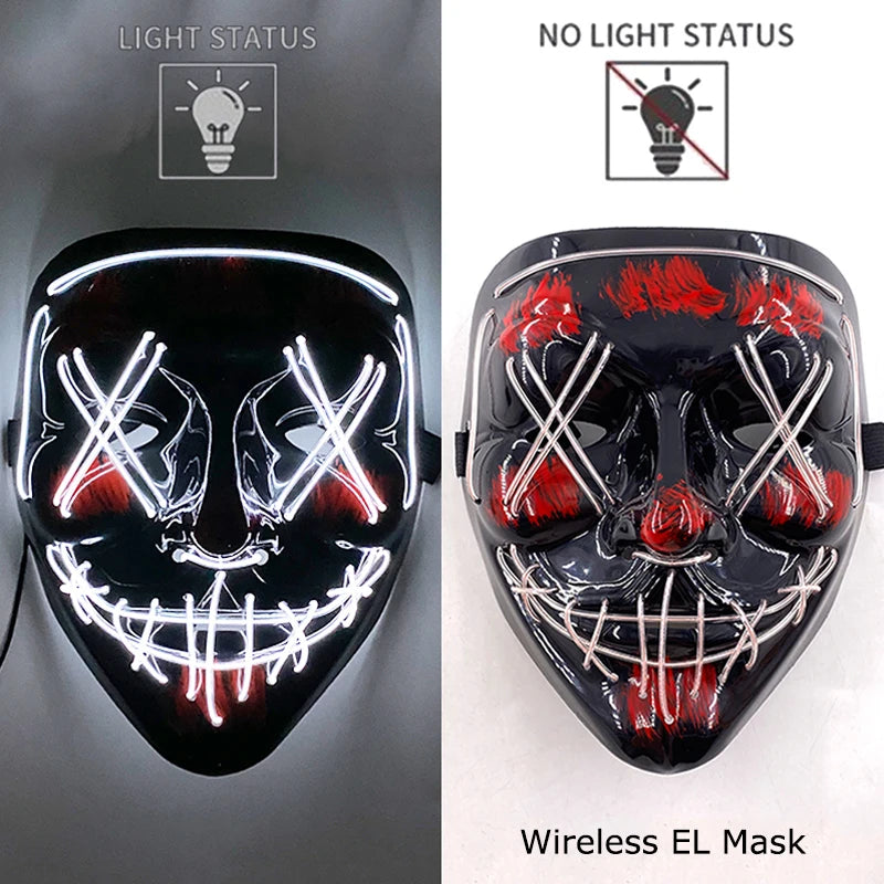 Neon LED Purge Halloween Mask