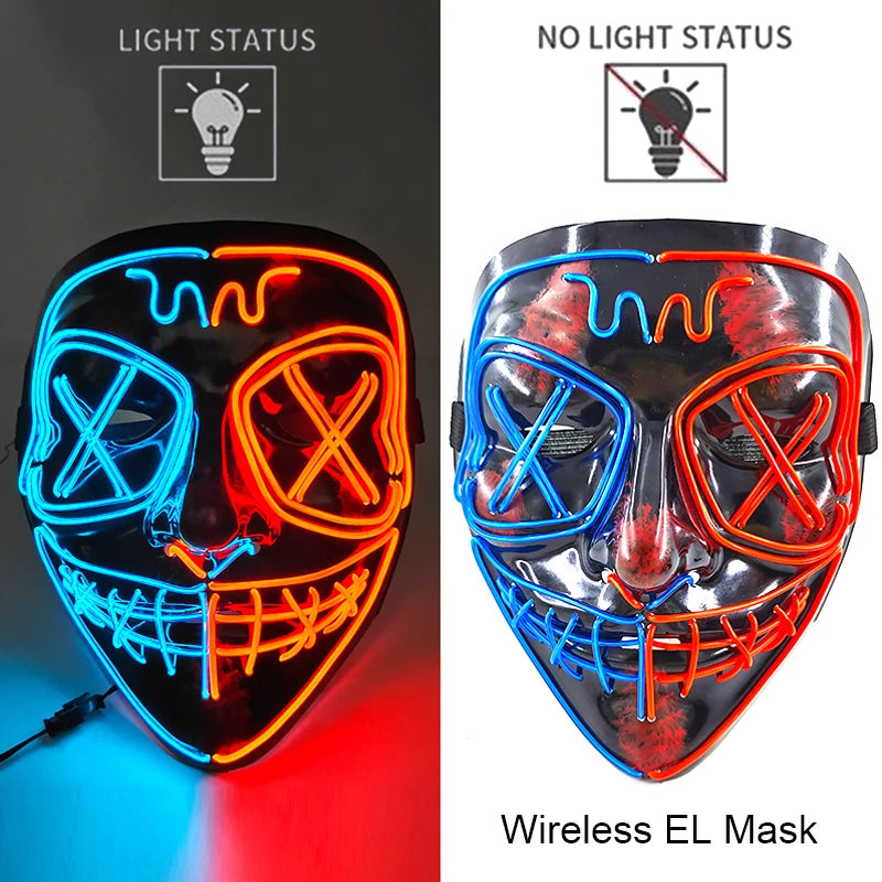 Neon LED Purge Halloween Mask