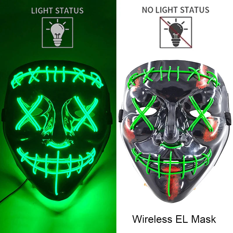 Neon LED Purge Halloween Mask