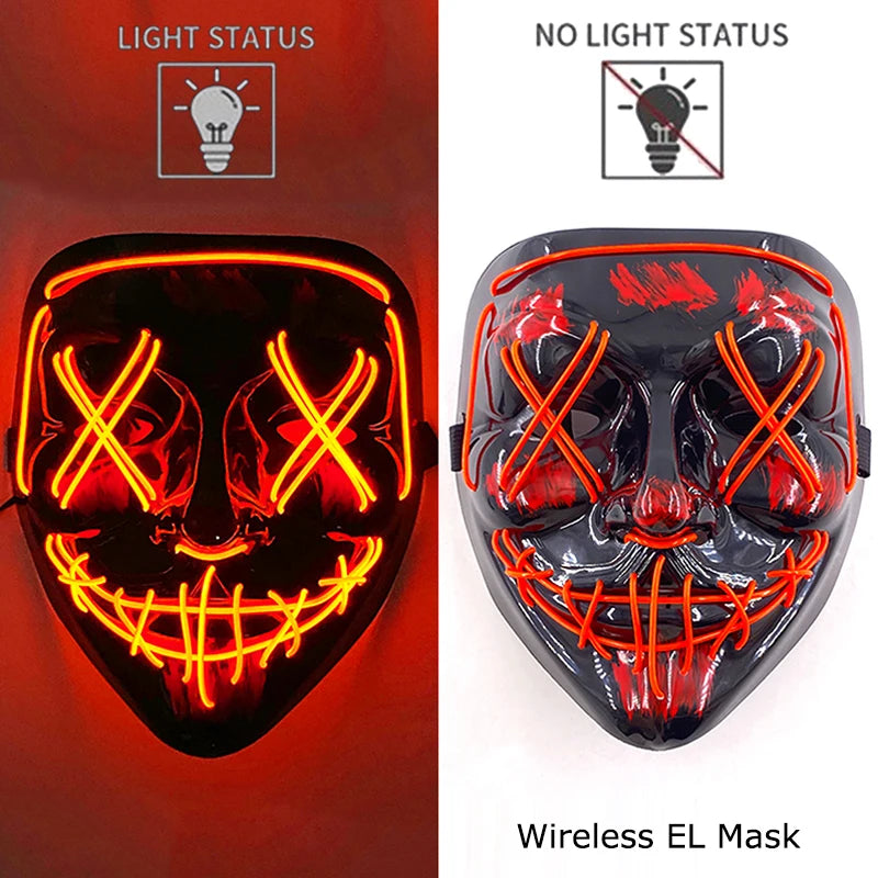 Neon LED Purge Halloween Mask