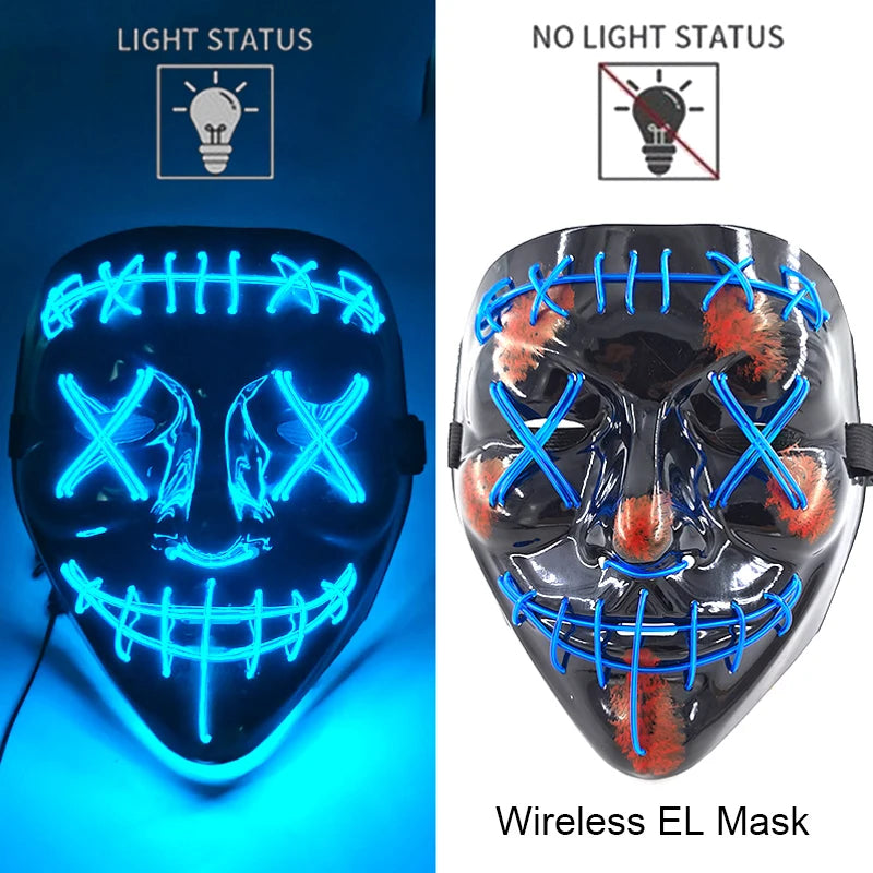 Neon LED Purge Halloween Mask